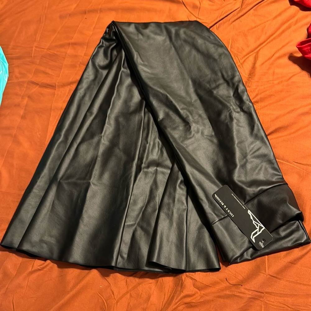 Pleather bell bottoms